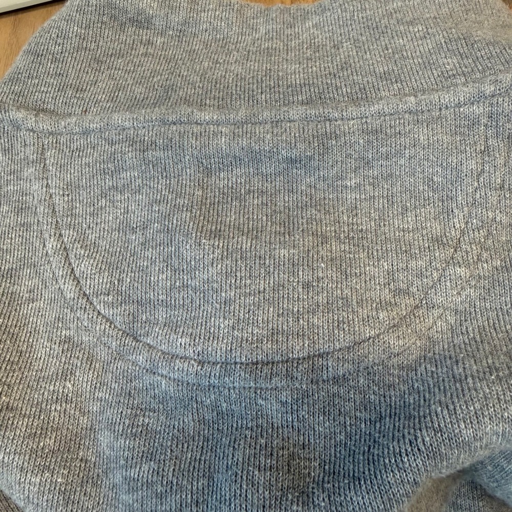 Brooks Brothers Mens XL Heather Gray Quarter Zip Cotton Pullover Sweater - Picture 4 of 12
